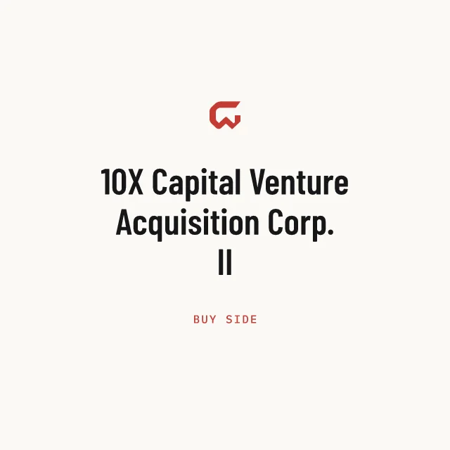 Buy side: 10X Capital Venture Acquisition Corp. II