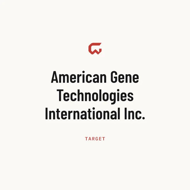 Target: American Gene Technologies International Inc.