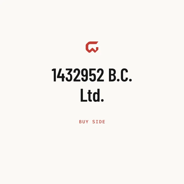 Buy side: 1432952 B.C. Ltd.