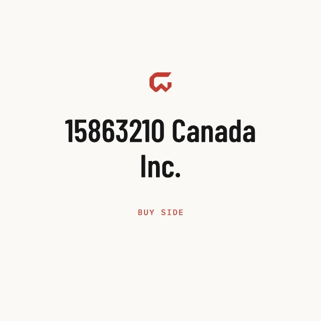 Buy side: 15863210 Canada Inc.