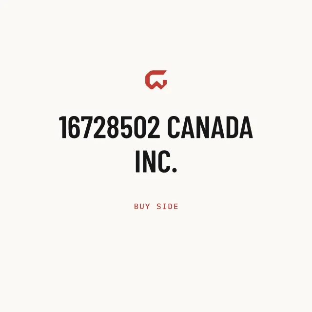 Buy side: 16728502 CANADA INC.