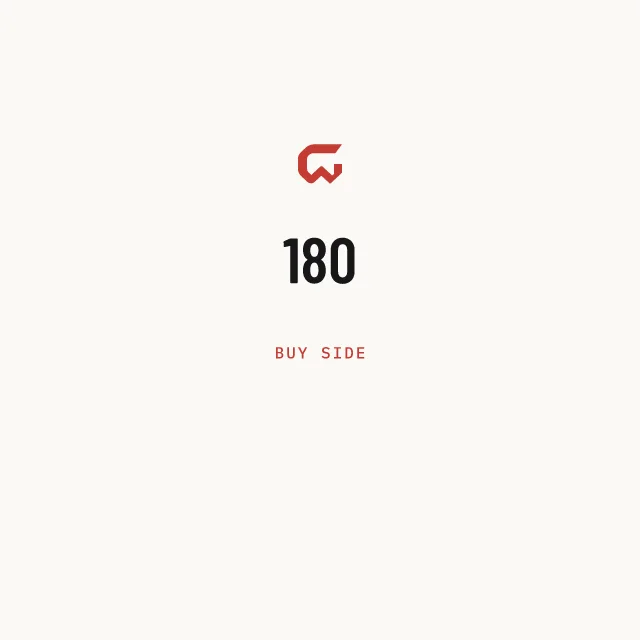 Buy side: 180