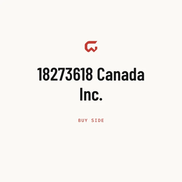 Buy side: 18273618 Canada Inc.