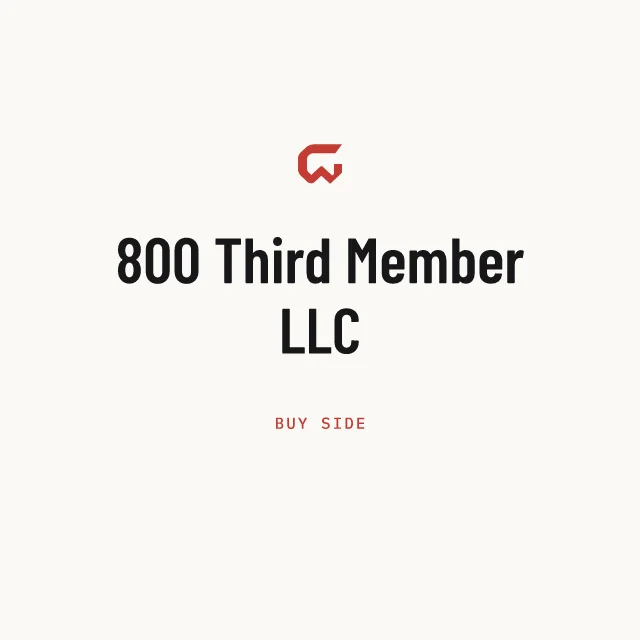 Buy side: 800 Third Member LLC