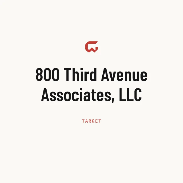 Target: 800 Third Avenue Associates, LLC