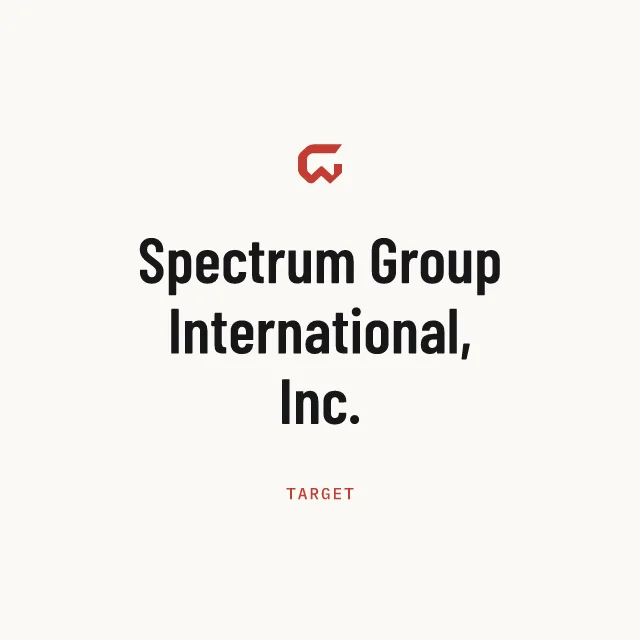 Target: Spectrum Group International, Inc.