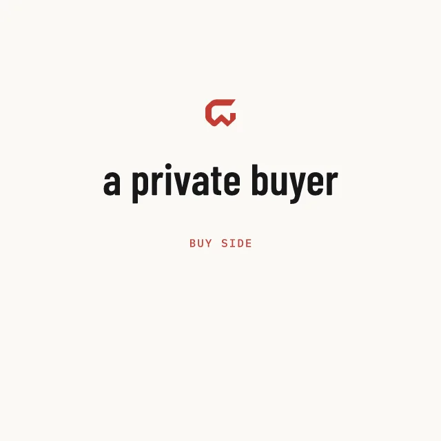 Buy side: a private buyer