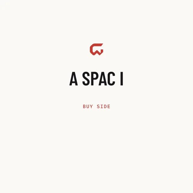 Buy side: A SPAC I