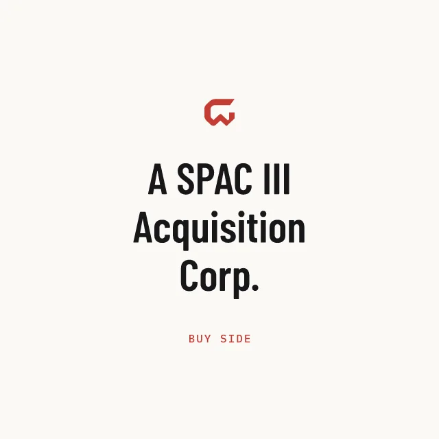 Buy side: A SPAC III Acquisition Corp.