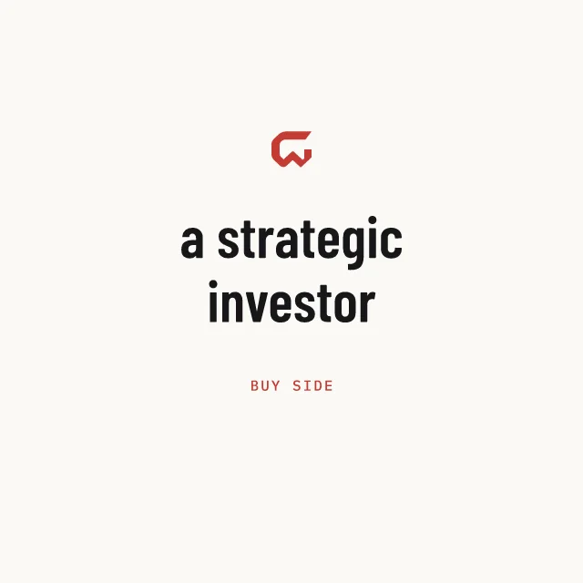 Buy side: a strategic investor