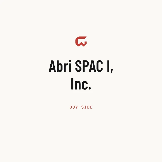 Buy side: Abri SPAC I, Inc.