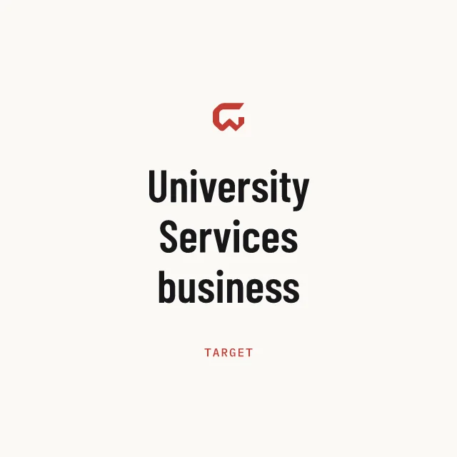 Target: University Services business