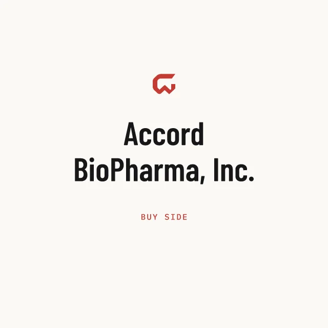 Buy side: Accord BioPharma, Inc.