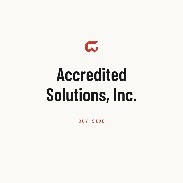 Buy side: Accredited Solutions, Inc.