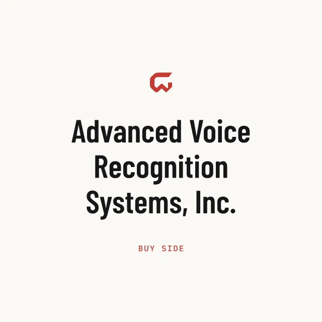 Buy side: Advanced Voice Recognition Systems, Inc.