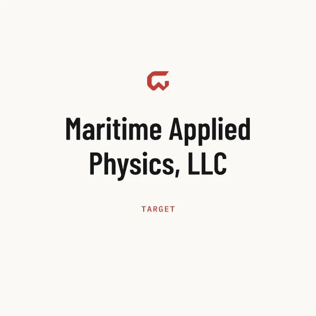 Target: Maritime Applied Physics, LLC