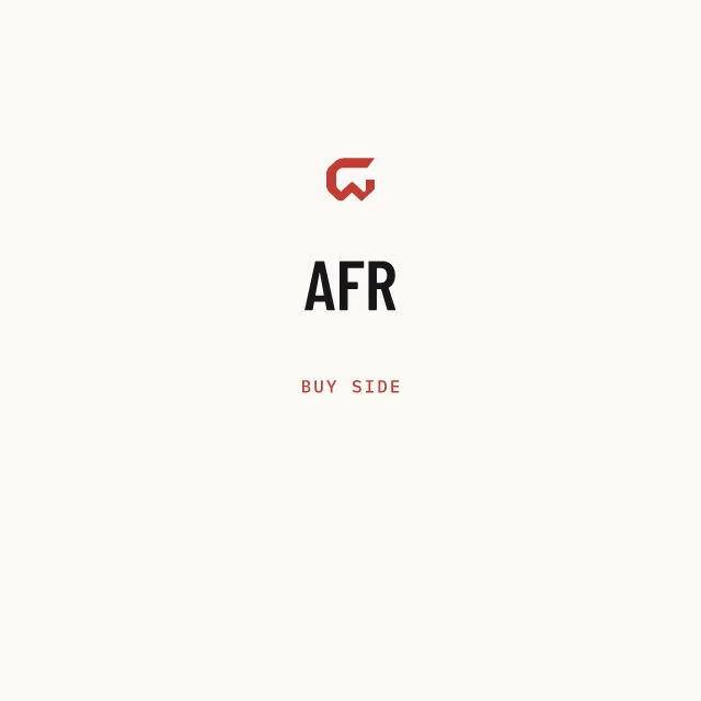 Buy side: AFR
