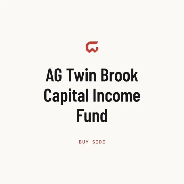 Buy side: AG Twin Brook Capital Income Fund
