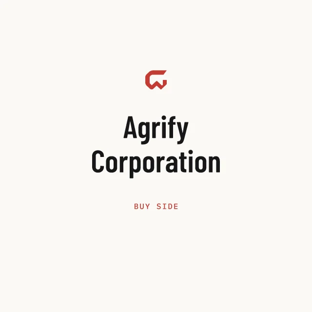 Buy side: Agrify Corporation