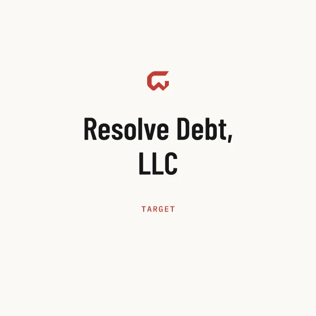 Target: Resolve Debt, LLC