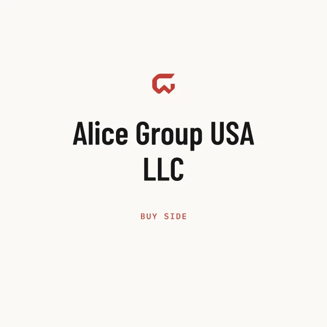 Buy side: Alice Group USA LLC