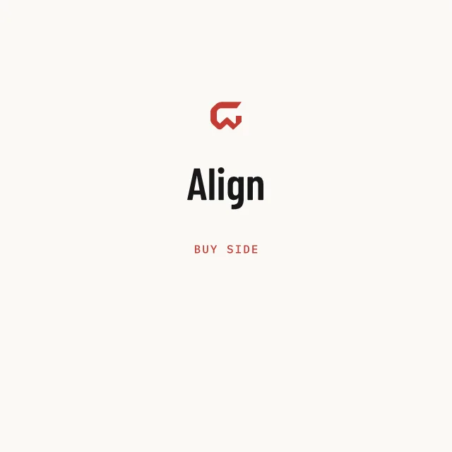 Buy side: Align