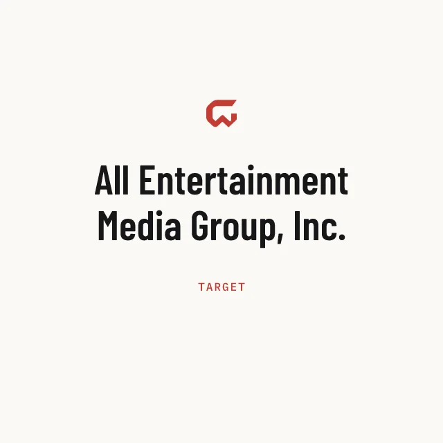 Target: All Entertainment Media Group, Inc.