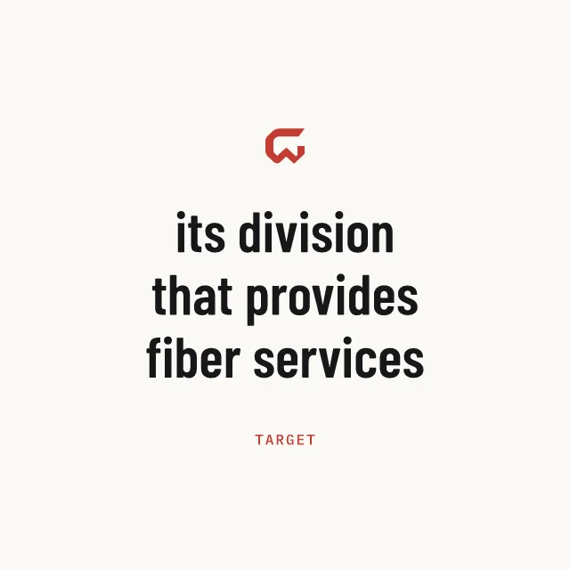Target: its division that provides fiber services