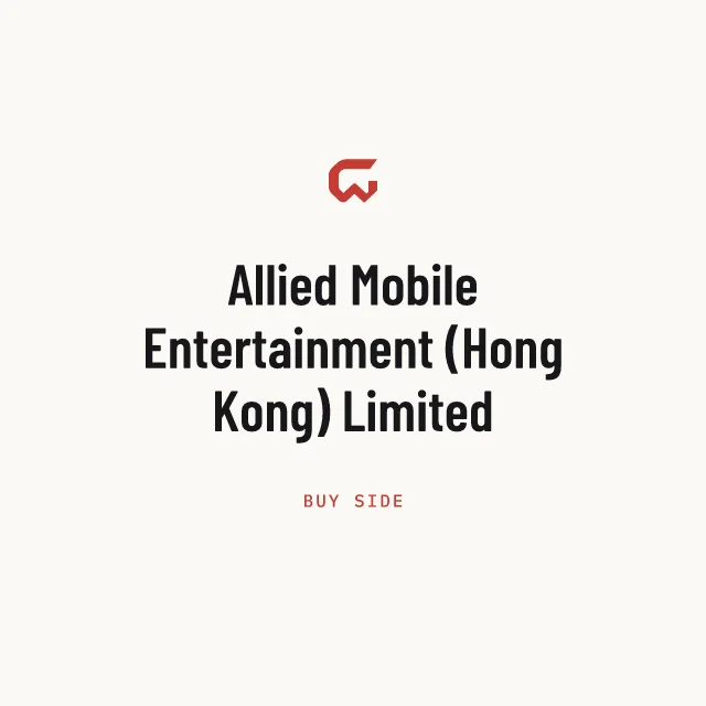 Buy side: Allied Mobile Entertainment (Hong Kong) Limited
