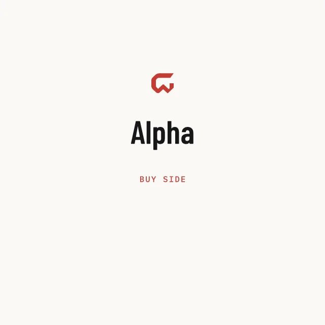Buy side: Alpha
