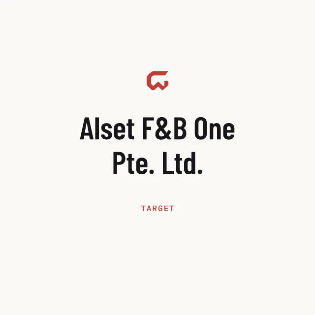 Target: Alset F&B One Pte. Ltd.