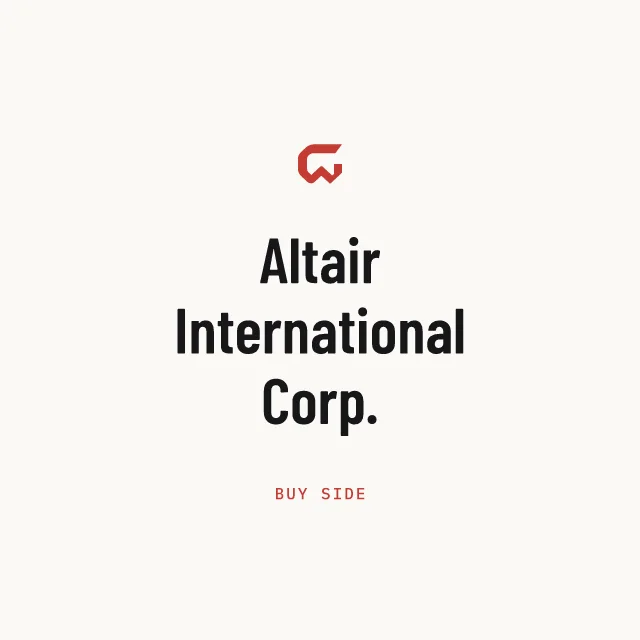 Buy side: Altair International Corp.