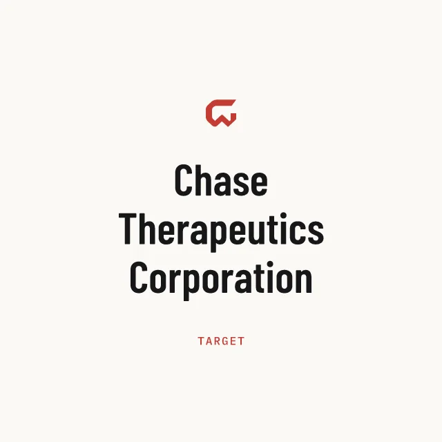 Target: Chase Therapeutics Corporation