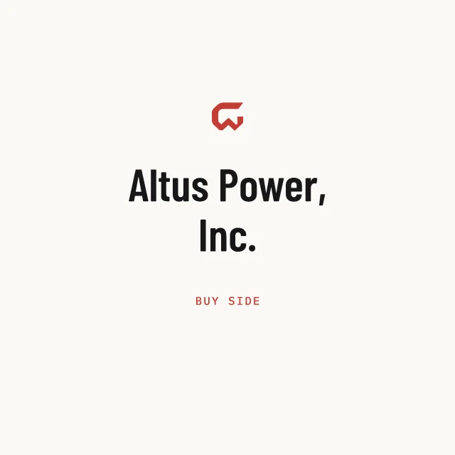 Buy side: Altus Power, Inc.