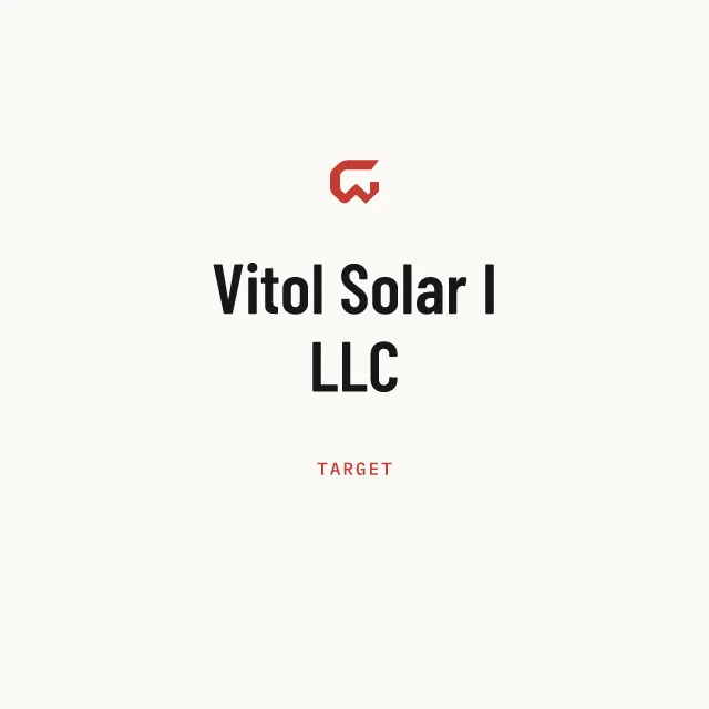Target: Vitol Solar I LLC