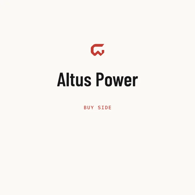 Buy side: Altus Power