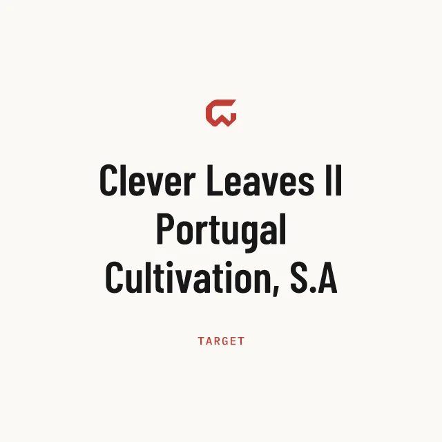Target: Clever Leaves II Portugal Cultivation, S.A