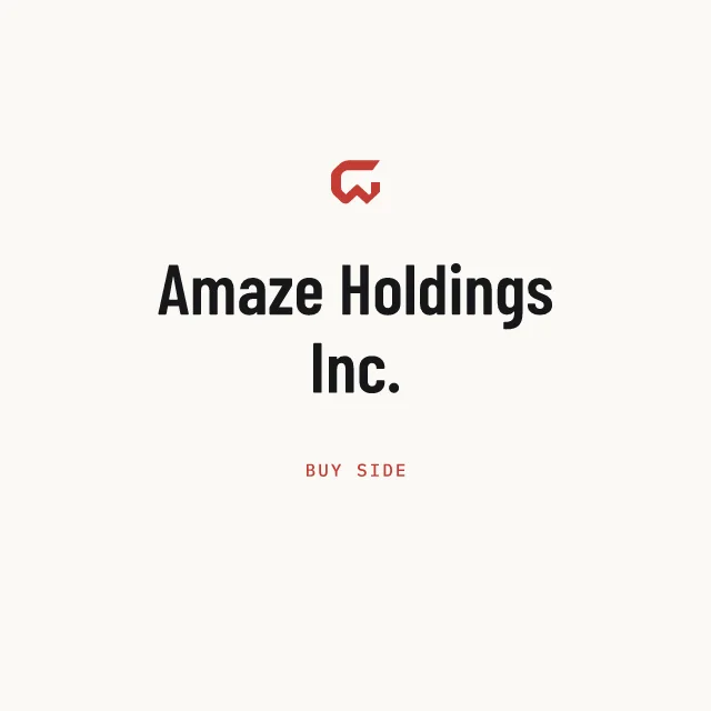 Buy side: Amaze Holdings Inc.