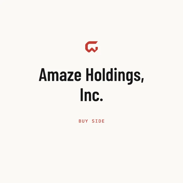 Buy side: Amaze Holdings, Inc.