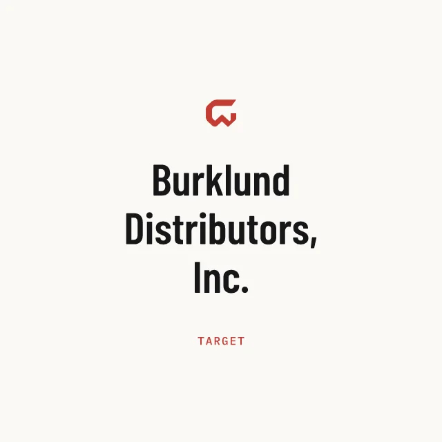 Target: Burklund Distributors, Inc.