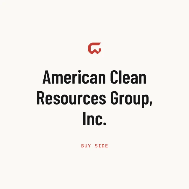Buy side: American Clean Resources Group, Inc.