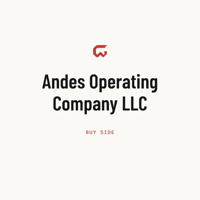 Buy side: Andes Operating Company LLC