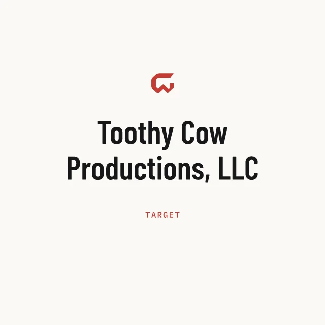 Target: Toothy Cow Productions, LLC