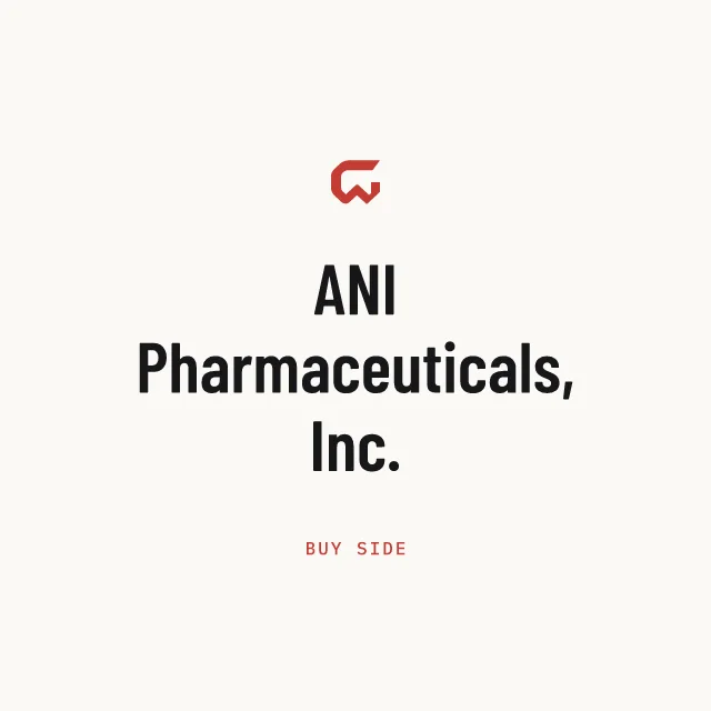 Buy side: ANI Pharmaceuticals, Inc.