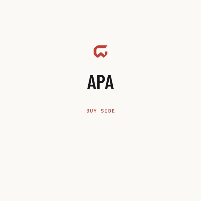 Buy side: APA