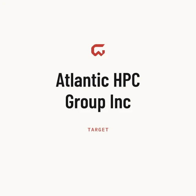 Target: Atlantic HPC Group Inc