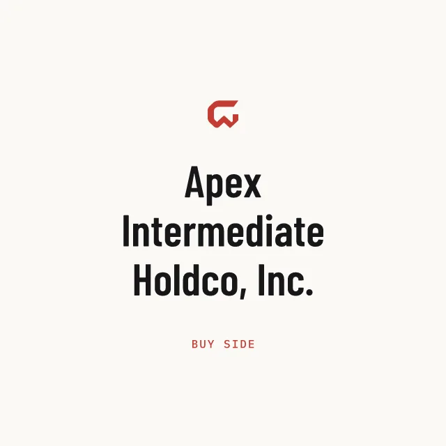 Buy side: Apex Intermediate Holdco, Inc.