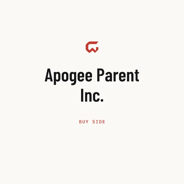 Buy side: Apogee Parent Inc.