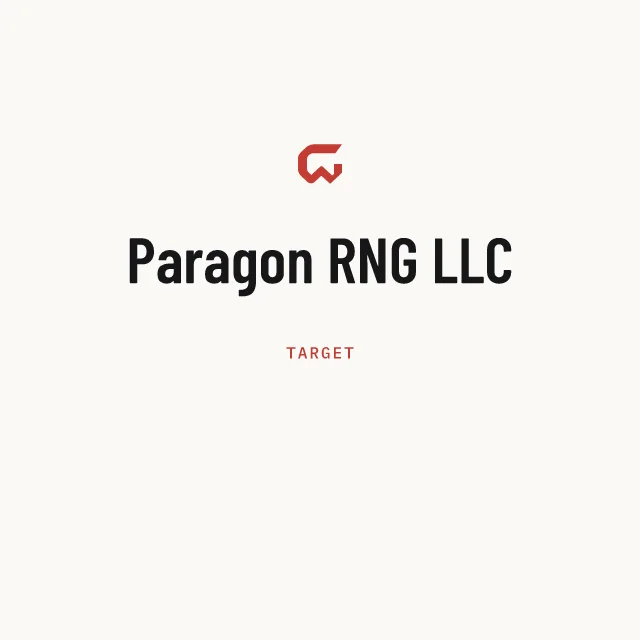 Target: Paragon RNG LLC