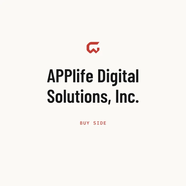 Buy side: APPlife Digital Solutions, Inc.